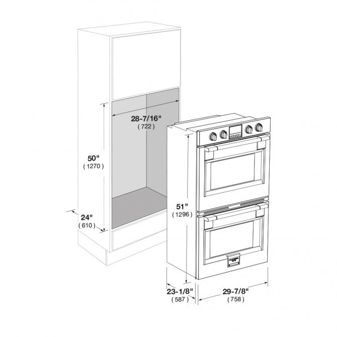 30" PRO DOUBLE OVEN Fulgor Milano
